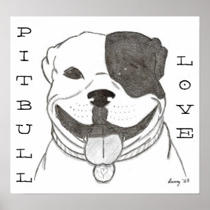 Poster Pitbull Love