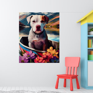 Poster Pitbull sur une pagaie : une aventure Pittoresque