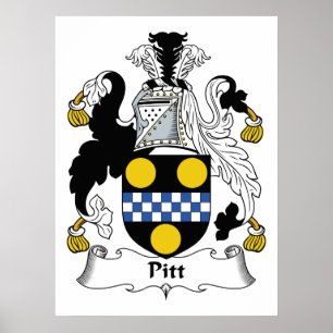 Poster Pitt Family Crest