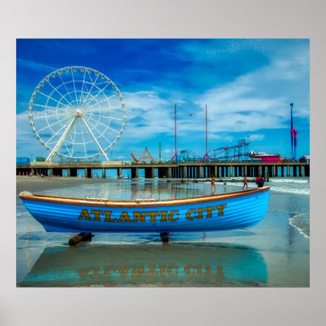Poster Pittoresque Atlantic City Boardwalk (Devant)