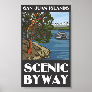 Poster Pittoresque des îles San Juan