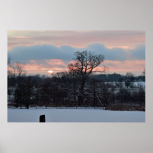 Poster Pittoresque Winter Landcape Photo