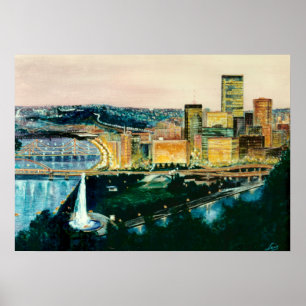Poster Pittsburgh à Dusk