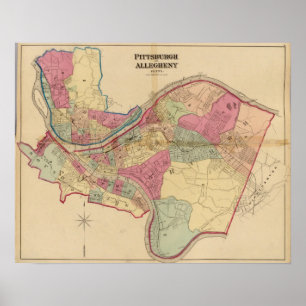 Poster Pittsburgh and Allegheny