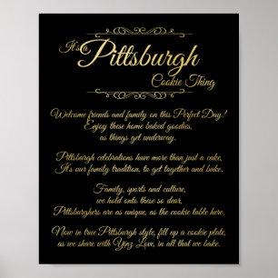 Poster Pittsburgh Cookie Thé Poème