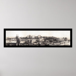 Poster Pittsburgh, PA Skyline Photo 1907
