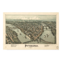 Pittsburgh Pennsylvanie 1902 Carte panoramique ant