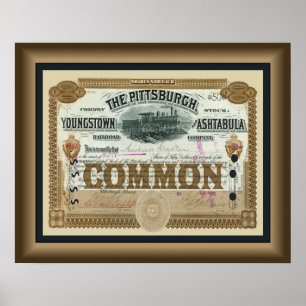 Poster Pittsburgh ~ Youngstown ~ Chemin de fer Ashtabula 