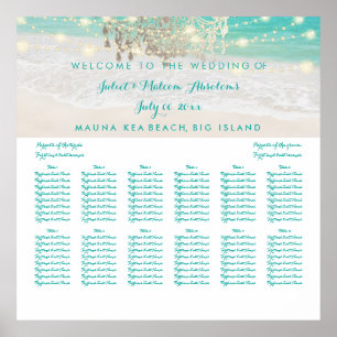 Poster PixDezines beach/chadeliers/seating chart