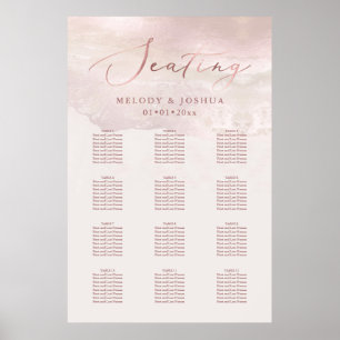Poster PixDezines Blush Beach Calligraphie, Siège