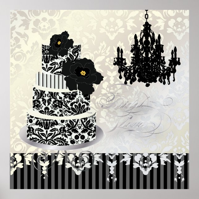Poster PixDezines desiree damask cake+lustre (Devant)
