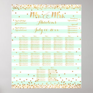 Poster PixDezines do-it-yourself couleur/rayures dorures