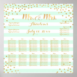 Poster PixDezines do-it-yourself couleur/rayures dorures