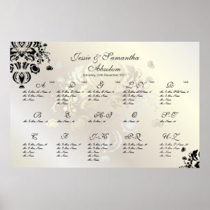 Poster PixDezines Dolcè Damask/Seating Chart/Alpha