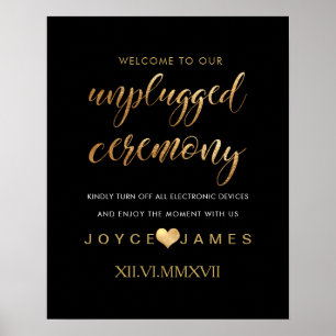 Poster PixDezines Faux Gold/do-it-yourself #CÉRÉMONIE NON