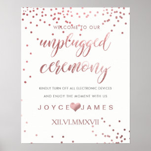 Poster PixDezines Faux Rose Gold/do-it-yourself #CÉRÉMONI