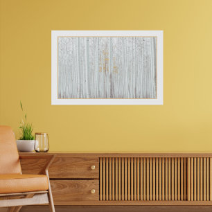 Poster PixDezines Forêt de bouleau argenté couleur de bor