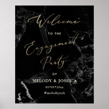 PixDezines Marble+Faux Gold  Bienvenue Fiançailles