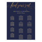 PixDezines Navy+Gold Calligraphie, Plan de table