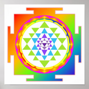 Poster PixDezines Sri Yantra/Méditation/Chakra