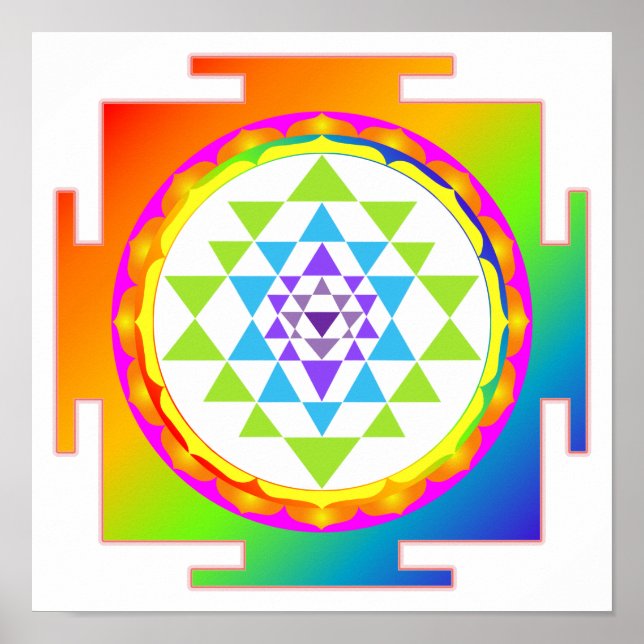 Poster PixDezines Sri Yantra/Méditation/Chakra (Devant)