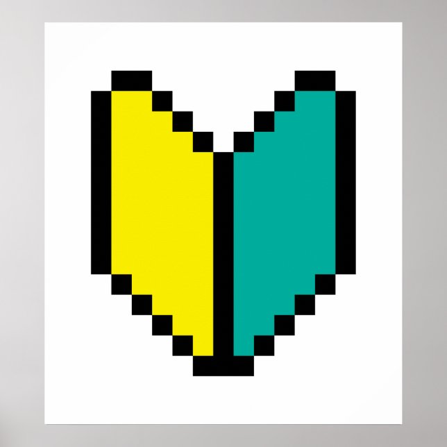 Poster Pixel 8 bits Wakaba / Mark Shoshinsha (Devant)