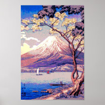 Pixel Mt Fuji du lac Yamanaka à Dusk