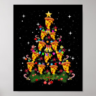 Poster Pizza Arbre de Noël Pizza Fast Food Lover X