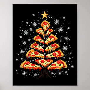 Poster Pizza Christmas Tree Restauration Rapide Noël Homm