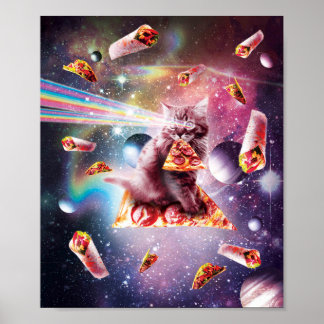 Poster Pizza de l'espace extra-atmosphérique - Laser arc-