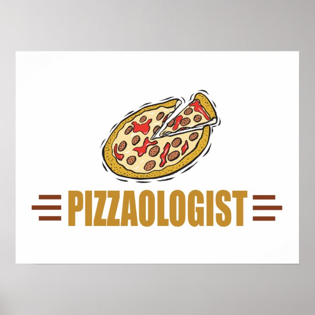 Poster Pizza drôle (Devant)
