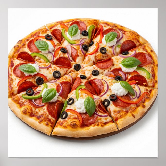 Poster Pizza Gourmande (Devant)