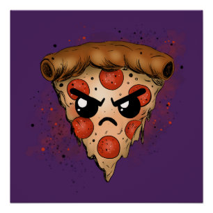 Poster Pizza grumeux