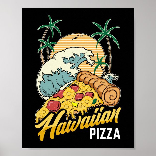 Poster Pizza hawaïenne (Devant)