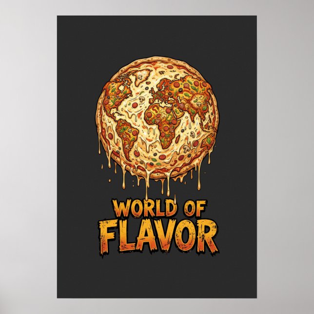 Poster Pizza Overload Planet (Devant)
