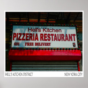 POSTER PIZZERIA AIDE LA CUISINE-