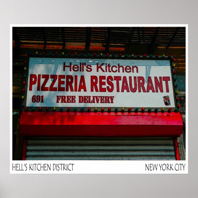 POSTER PIZZERIA AIDE LA CUISINE- (Devant)
