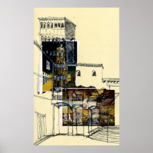 Poster Placa del Rei, Barcelone