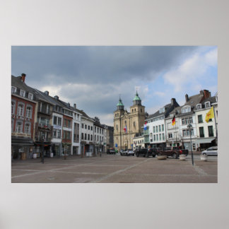 Poster Place Albert 1er, Malmedy, Belgique