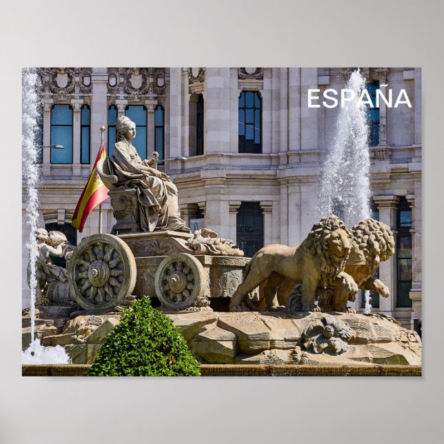 poster Place Cibeles de Madrid, l'Espagne (Devant)
