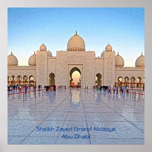 Poster Place de la Grande Mosquée Sheikh Zayed (Devant)