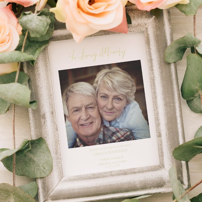 Poster Place réservée Mémorial de mariage Proches Couple (Créateur téléchargé)