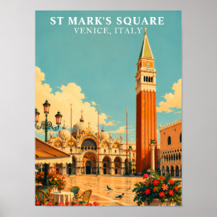 Poster Place Saint-Marc Venise Italie Piazza San Marco