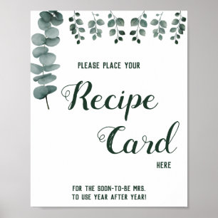 Poster Placer la carte de recette ici Eucalyptus Douche s