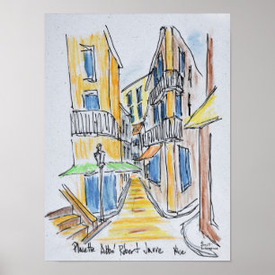 Poster Placette Abbe Robert Jarred Vieux Nice, France