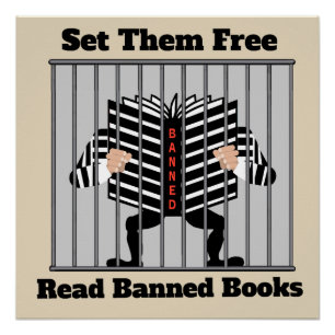 Poster Placez-les libres !  Lisez l'affiche de livres