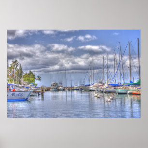 Poster Placid Maui Harbor
