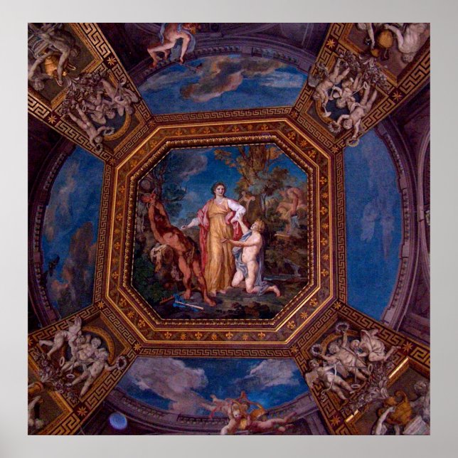 Poster Plafond au Vatican à Rome, Italie (Devant)