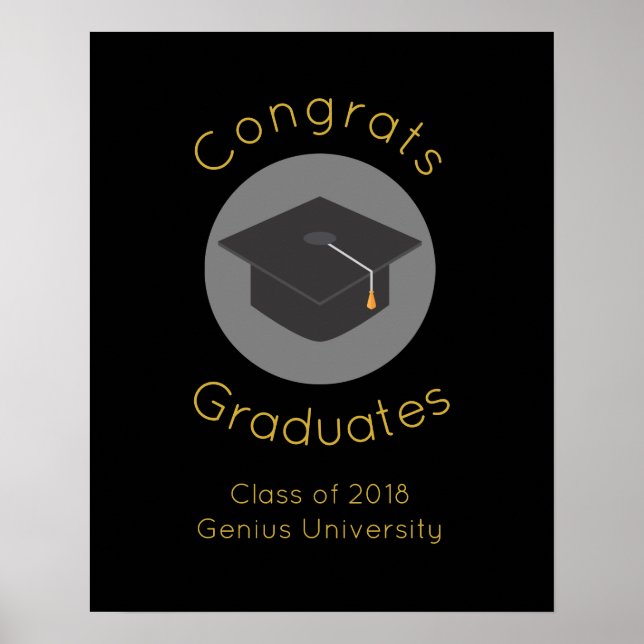 Poster Plafond de diplôme sur classe noire de 20xx (Devant)