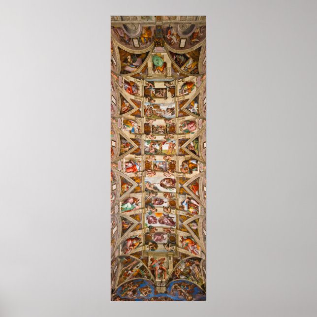 Poster Plafond de la chapelle Sixtine, 1512 par Michel-An (Devant)